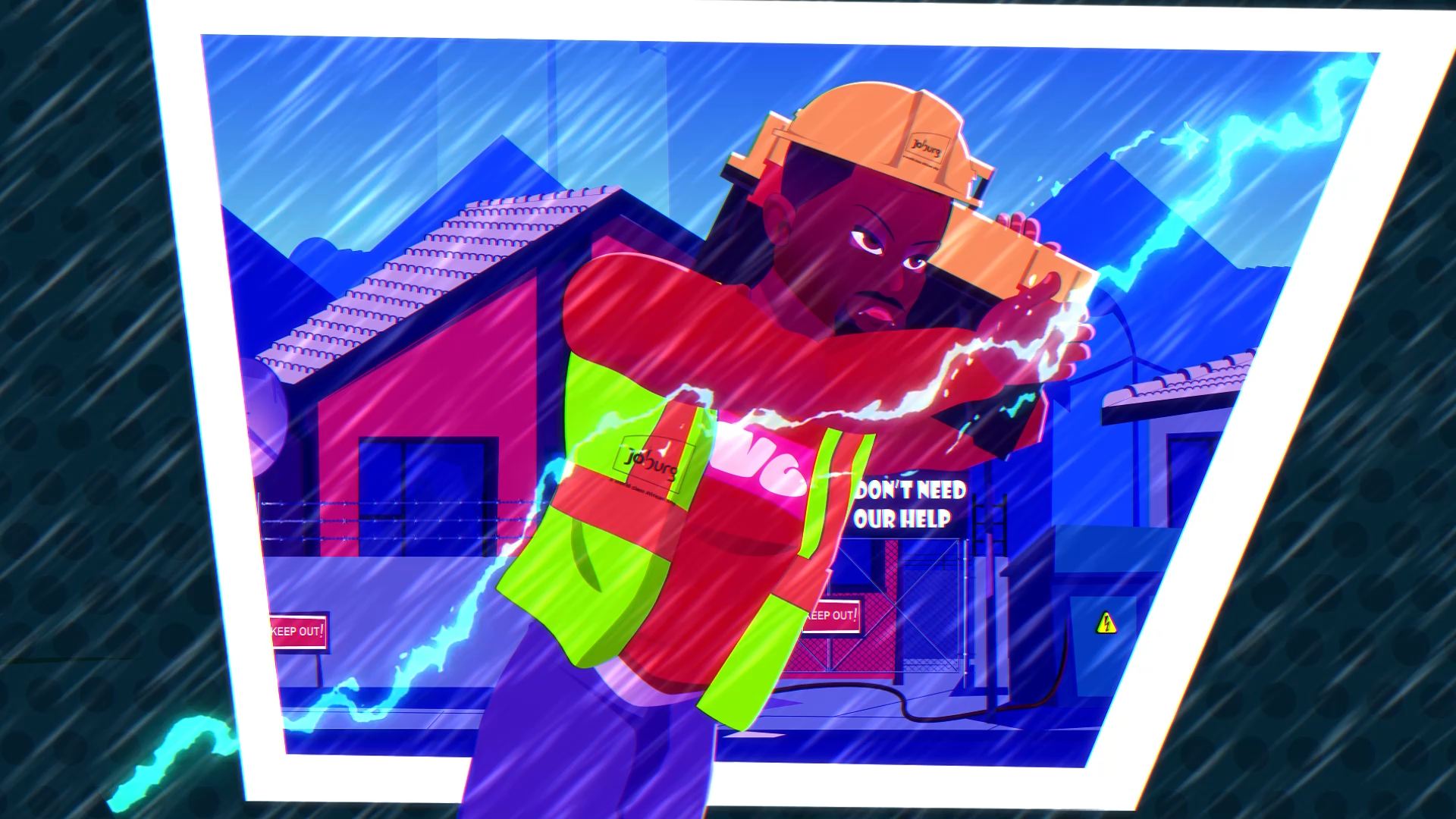 City of Johannesburg Electric Meter facing the storm